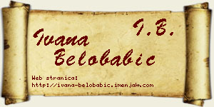 Ivana Belobabić vizit kartica